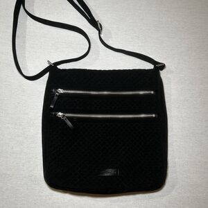 Vera Bradley Triple Zip Hipster crossbody bag in a black